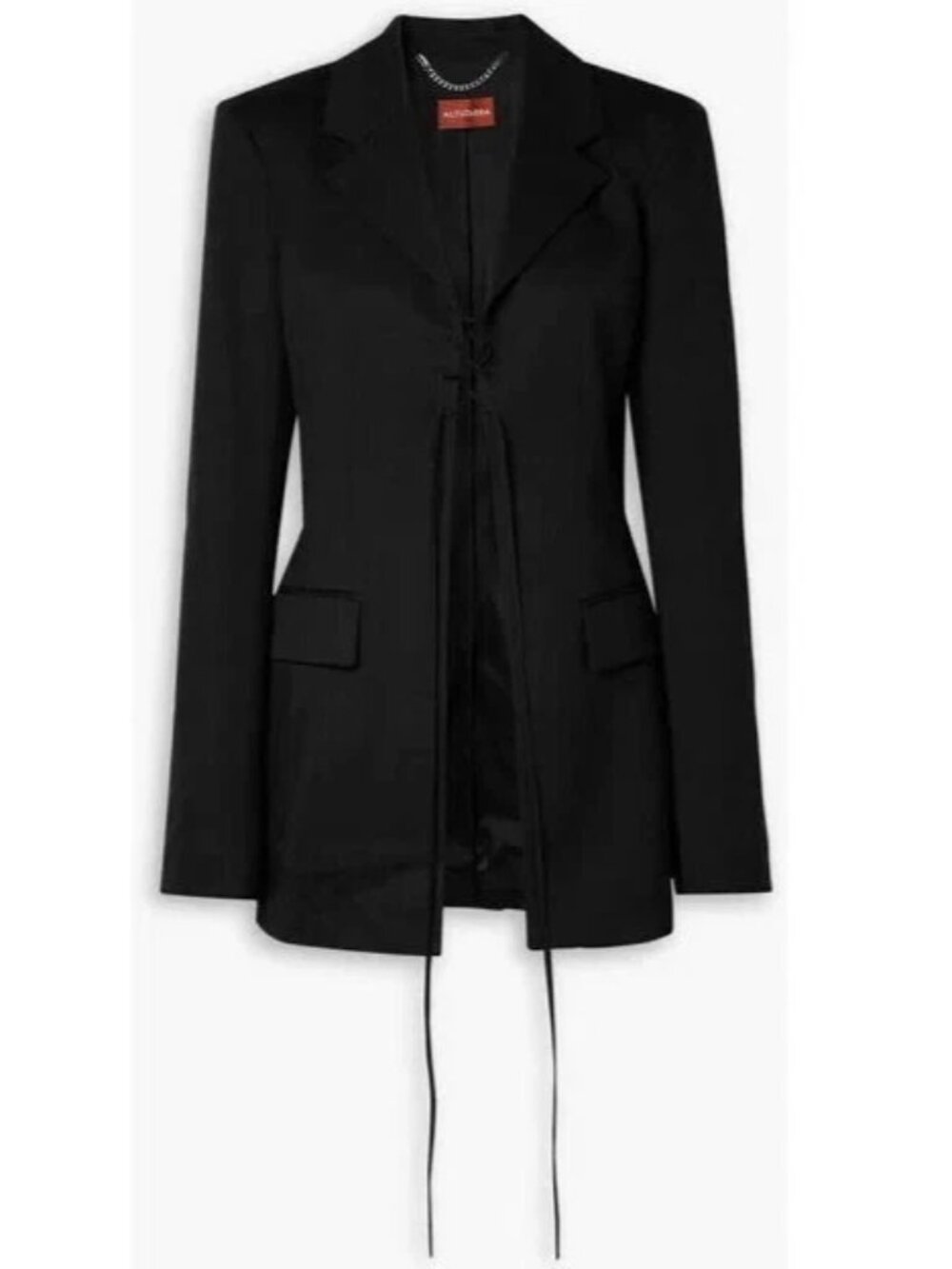 NEW Altuzarra Gardner Lace-up Grain De Poudre Wool-blend Blazer SZ 42 #SJ1